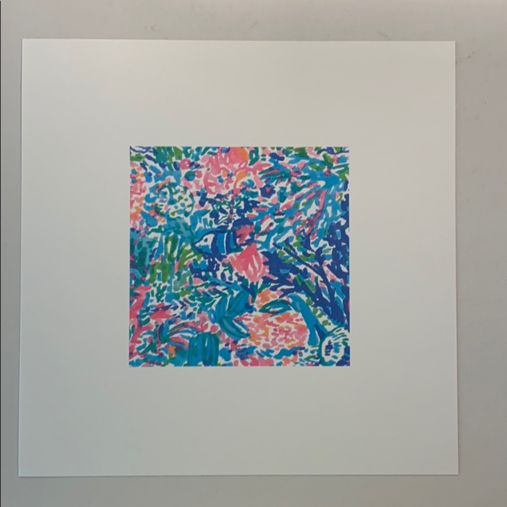 Lilly Pulitzer GWP print 5”x5” on 10”x10” paper
